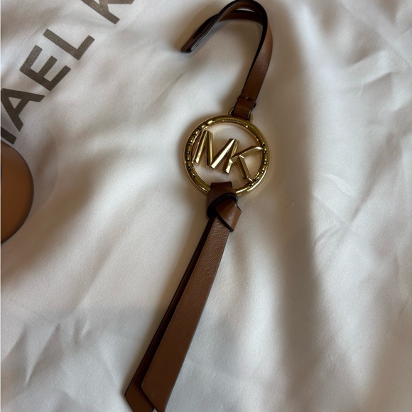 Michael Kors Carine Satchel Bag Camel Brown Leather with Strap and Dust Bag EUC - Picture 6 of 16